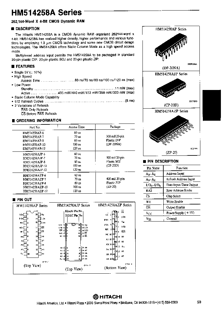 HM514258AZP-8_8465849.PDF Datasheet