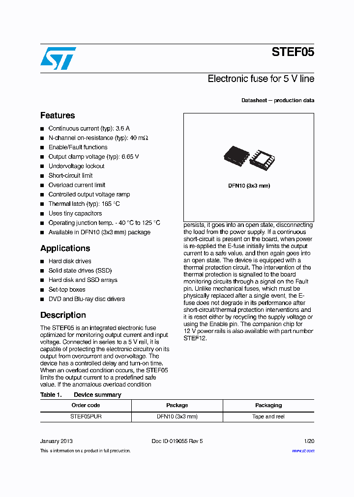 STEF05PUR_8466309.PDF Datasheet