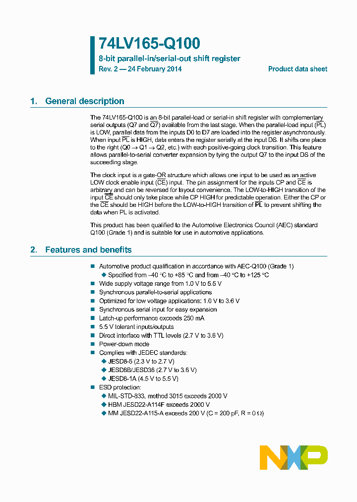 74LV165D-Q100_8467562.PDF Datasheet