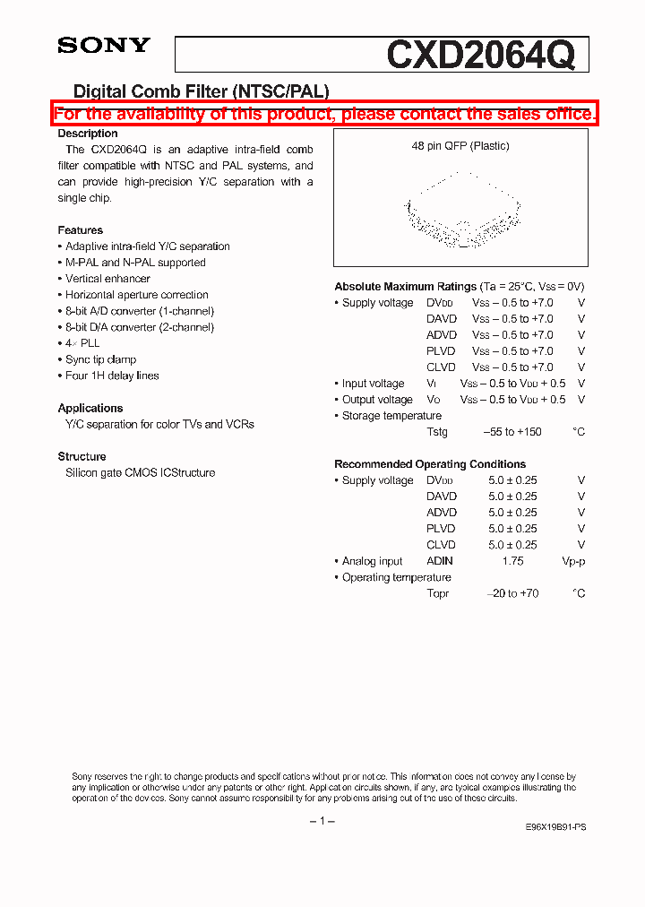CXD2064Q_8467804.PDF Datasheet
