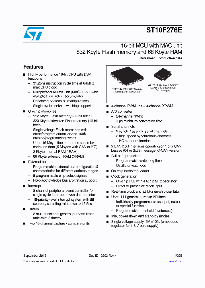 ST10F276-6QR3_8469323.PDF Datasheet