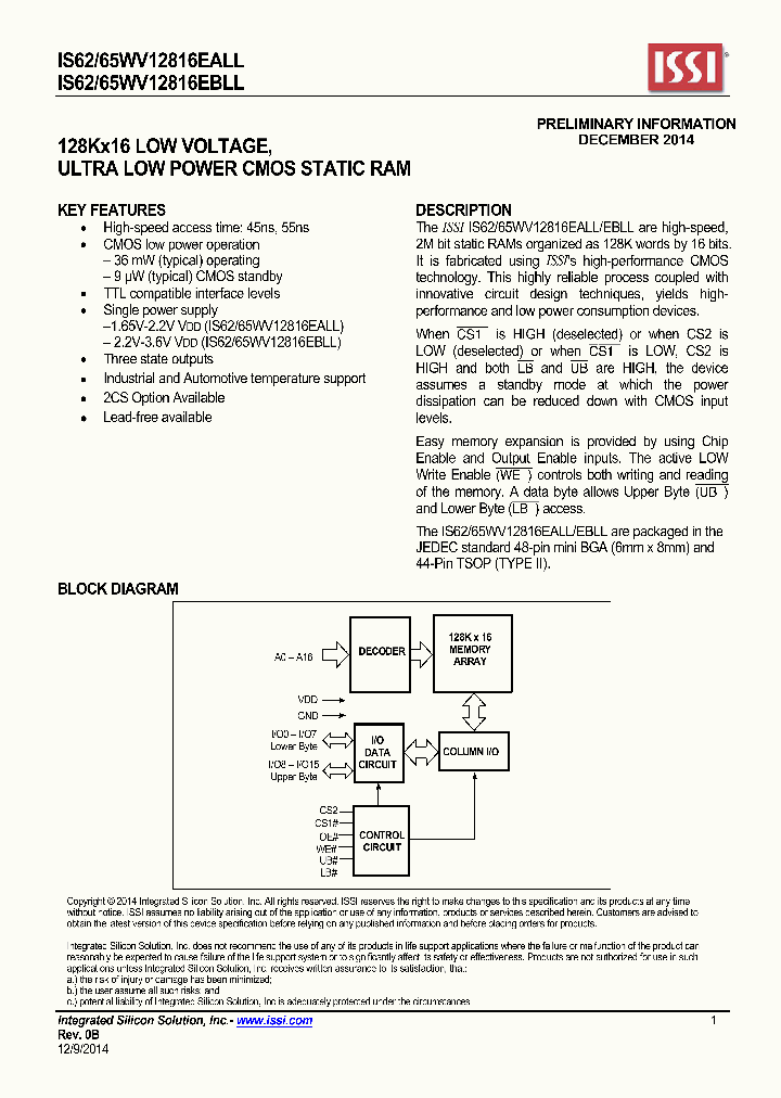 IS65WV12816EALL_8470223.PDF Datasheet