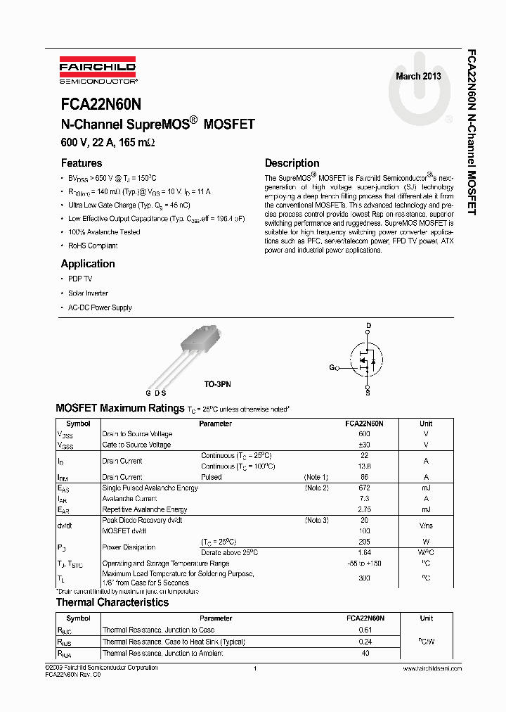 FCA22N60N_8472318.PDF Datasheet