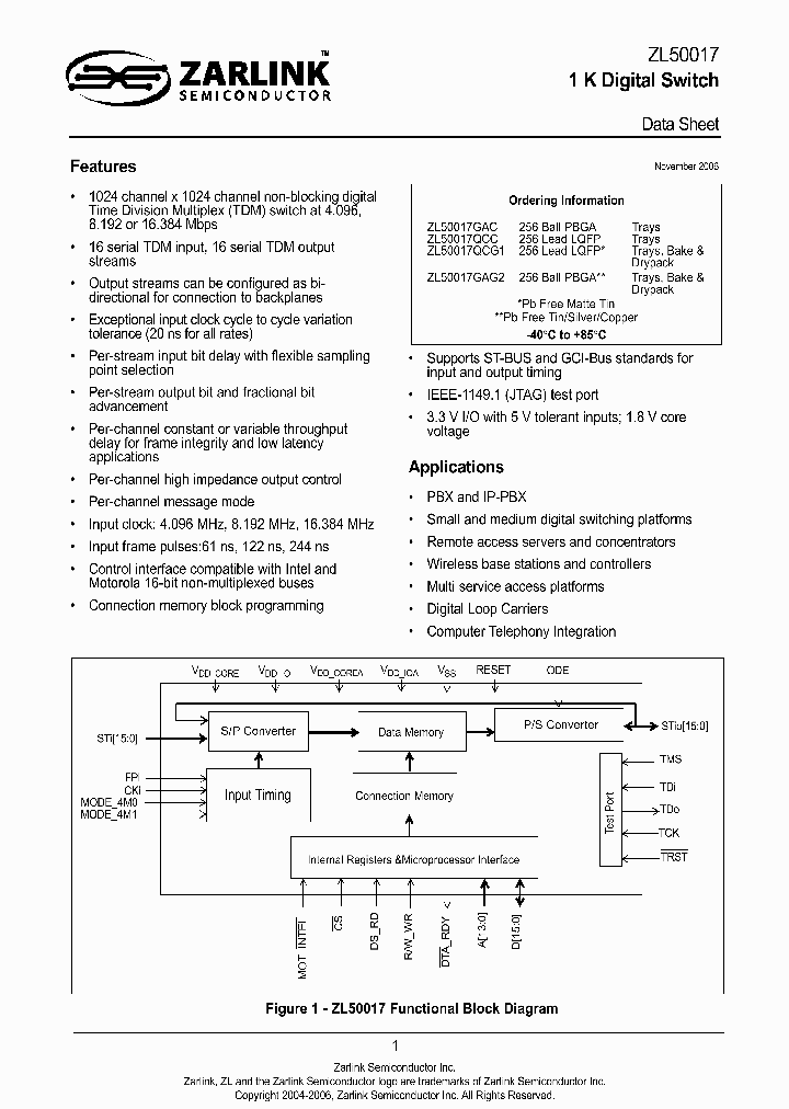 ZL50017GAG2_8471522.PDF Datasheet