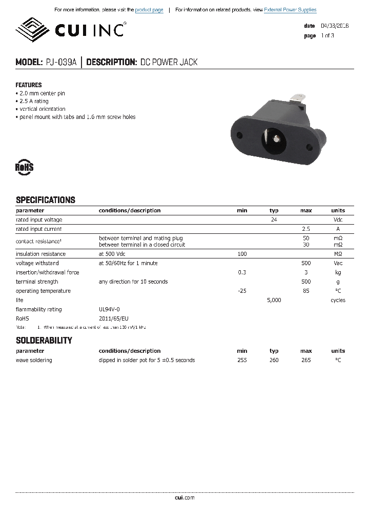 PJ-039A_8472442.PDF Datasheet