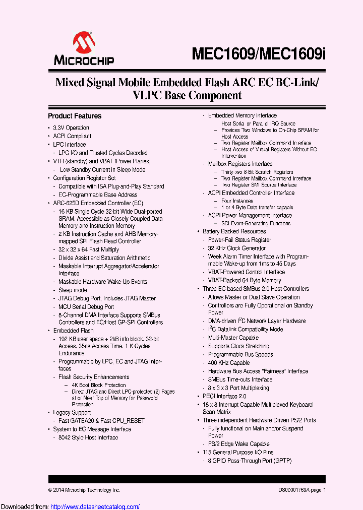 MEC1609-PZP_8472794.PDF Datasheet