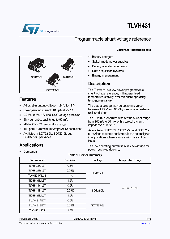 TLVH431AICT_8472853.PDF Datasheet