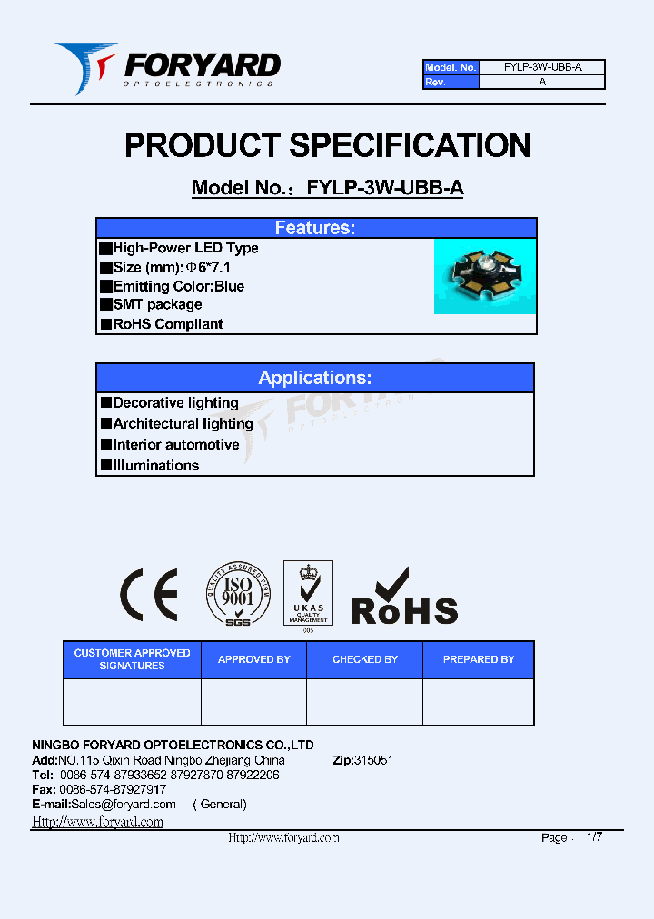 FYLP-3W-UBB-A_8474243.PDF Datasheet
