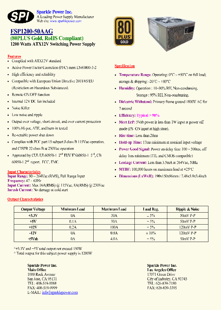 FSP1200-50AAG_8474472.PDF Datasheet