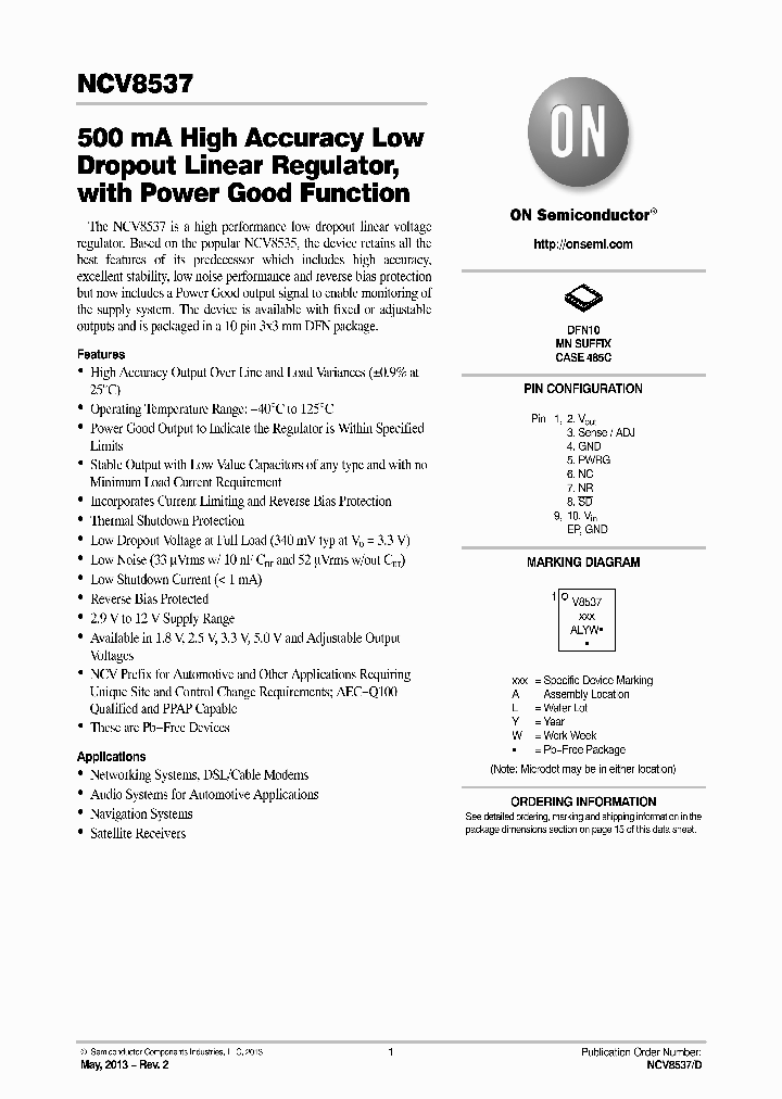NCV8537MN500R2G_8476545.PDF Datasheet