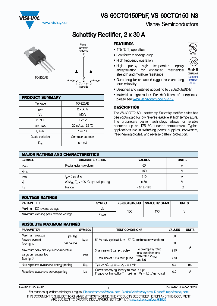 VS-60CTQ150-N3_8477285.PDF Datasheet