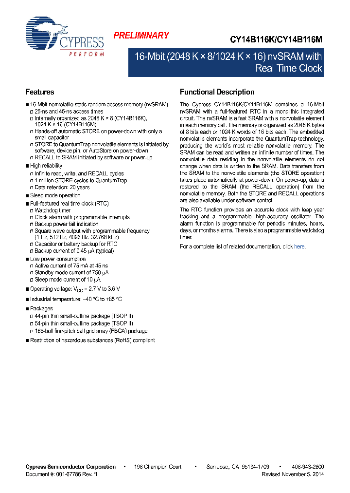 CY14B116M-ZSP25XI_8478215.PDF Datasheet