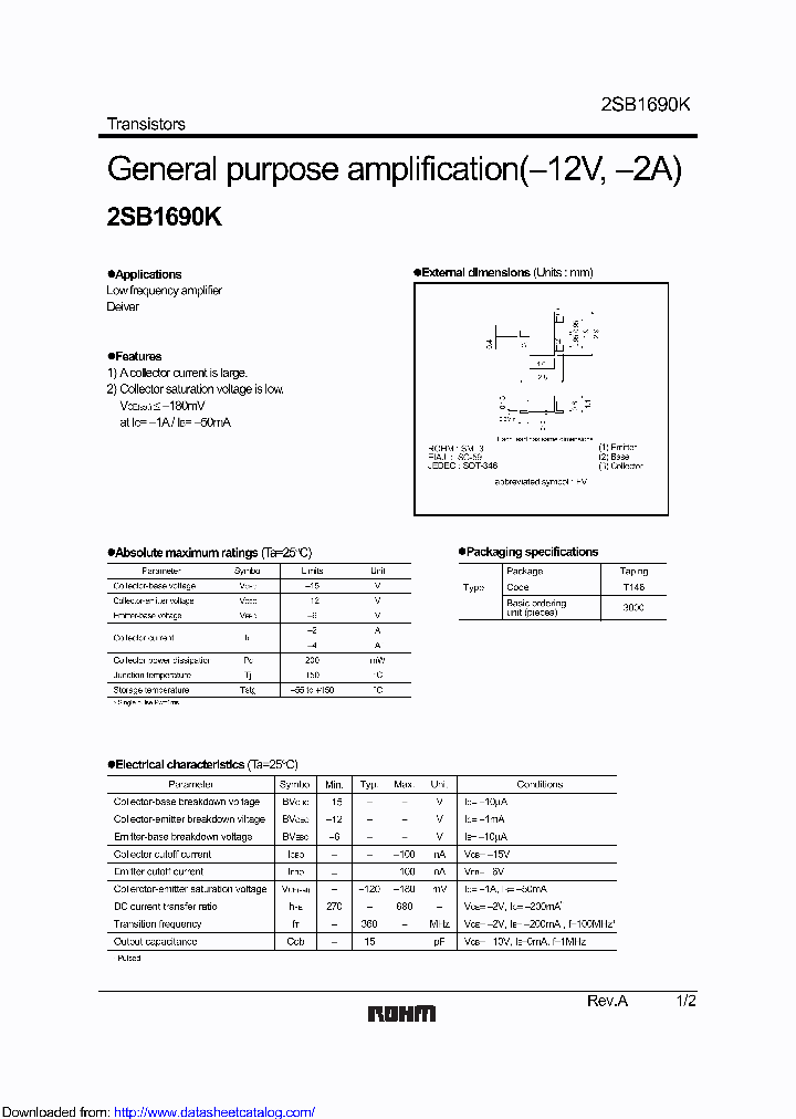 2SB1690KT146_8478832.PDF Datasheet