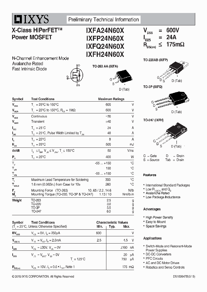 IXFP24N60X_8479288.PDF Datasheet