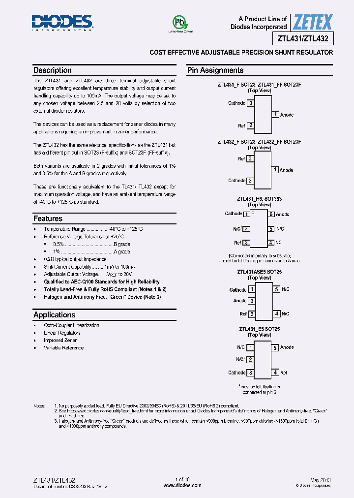 ZTL432BFFTA_8481138.PDF Datasheet
