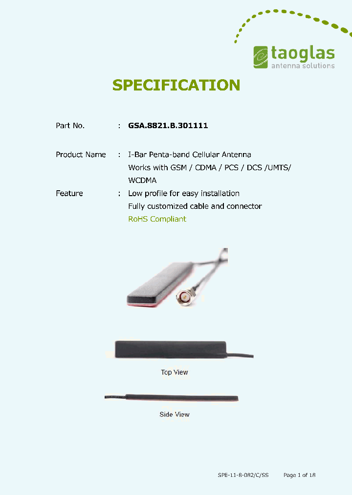 GSA8821B301111_8481587.PDF Datasheet