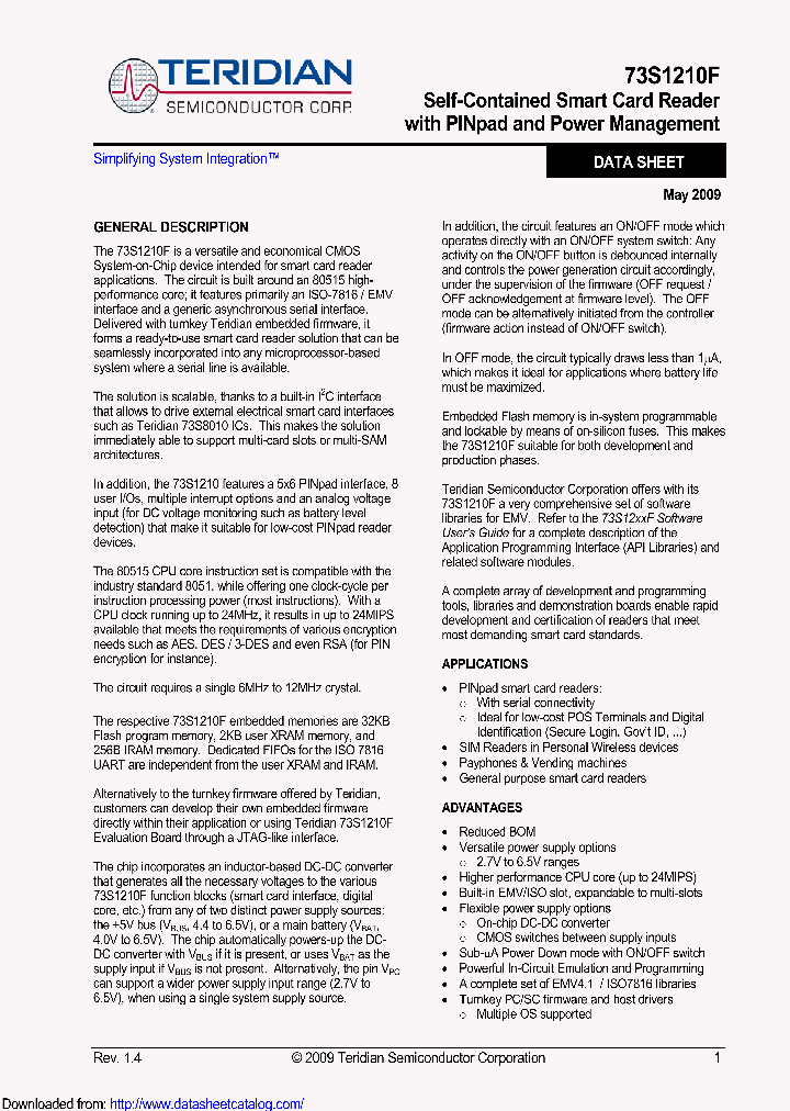 73S1210F-44MRFPD_8486346.PDF Datasheet