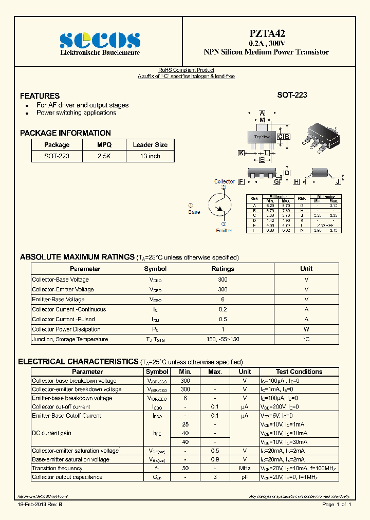 PZTA42-15_8487622.PDF Datasheet