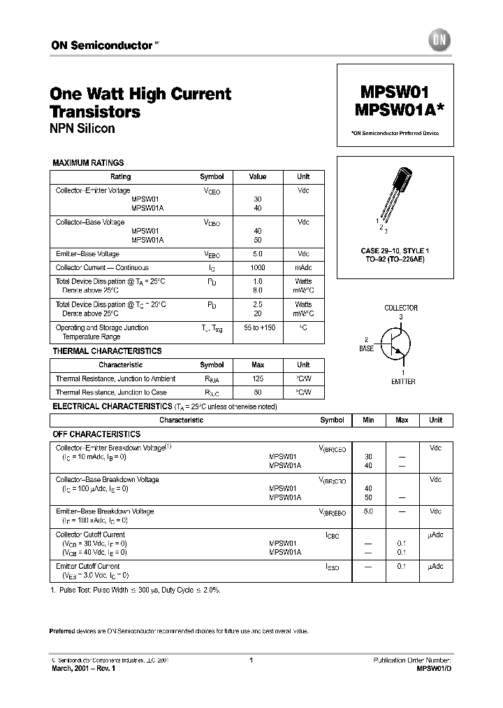 MPSW01_8487925.PDF Datasheet