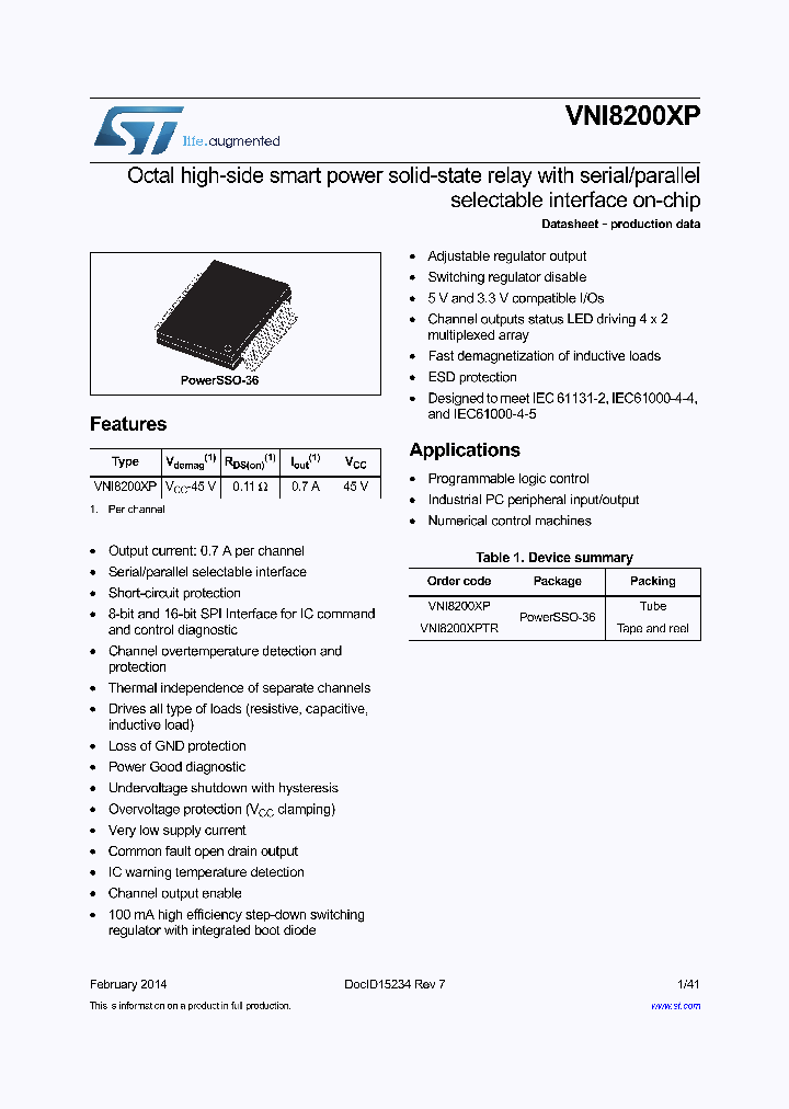 VNI8200XPTR_8489203.PDF Datasheet