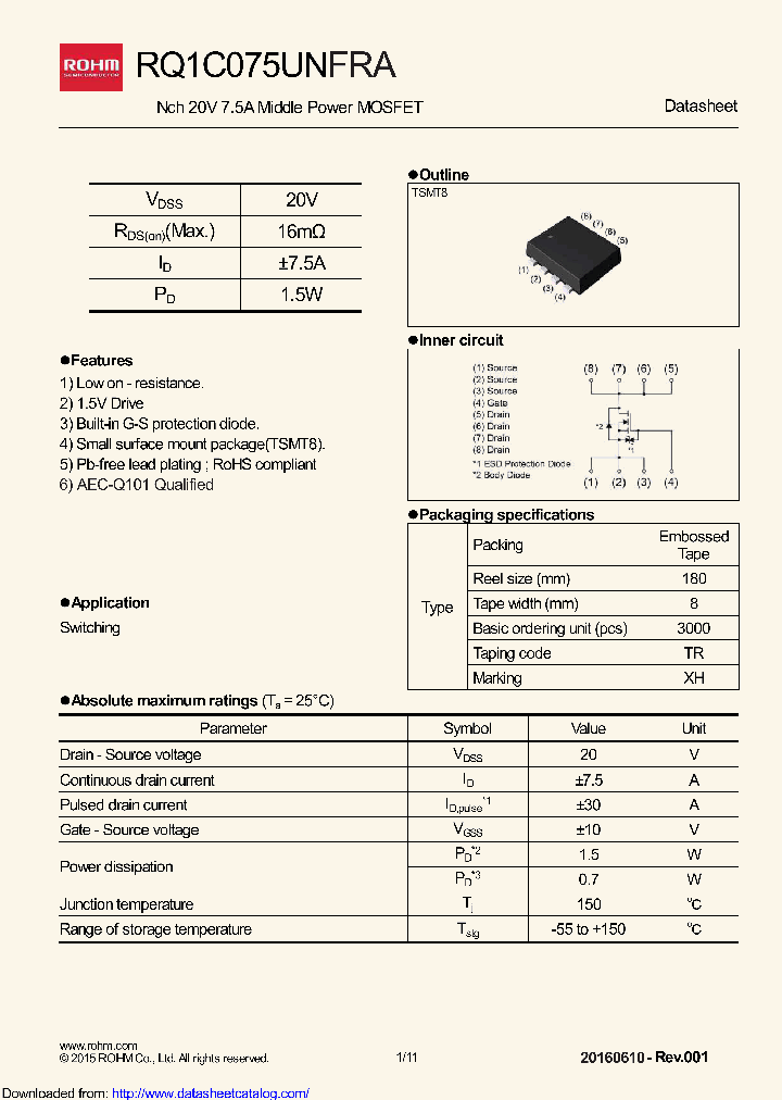 RQ1C075UNFRA_8490471.PDF Datasheet