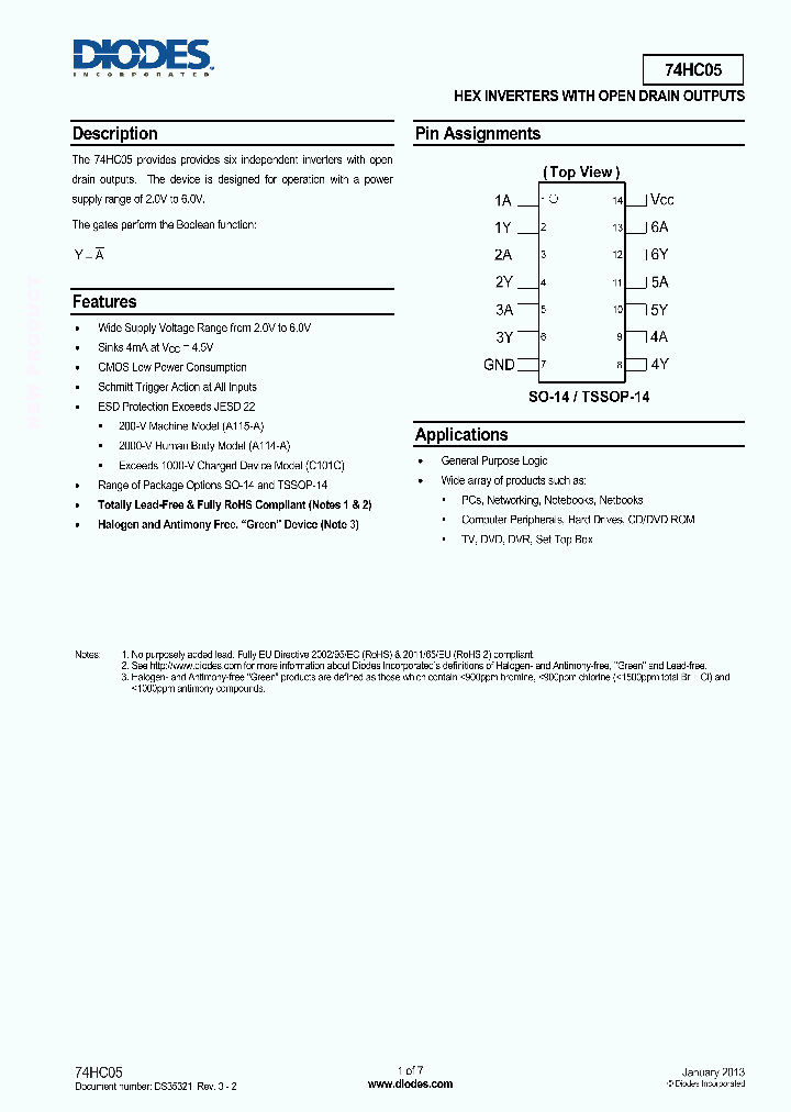 74HC05T14-13_8490615.PDF Datasheet