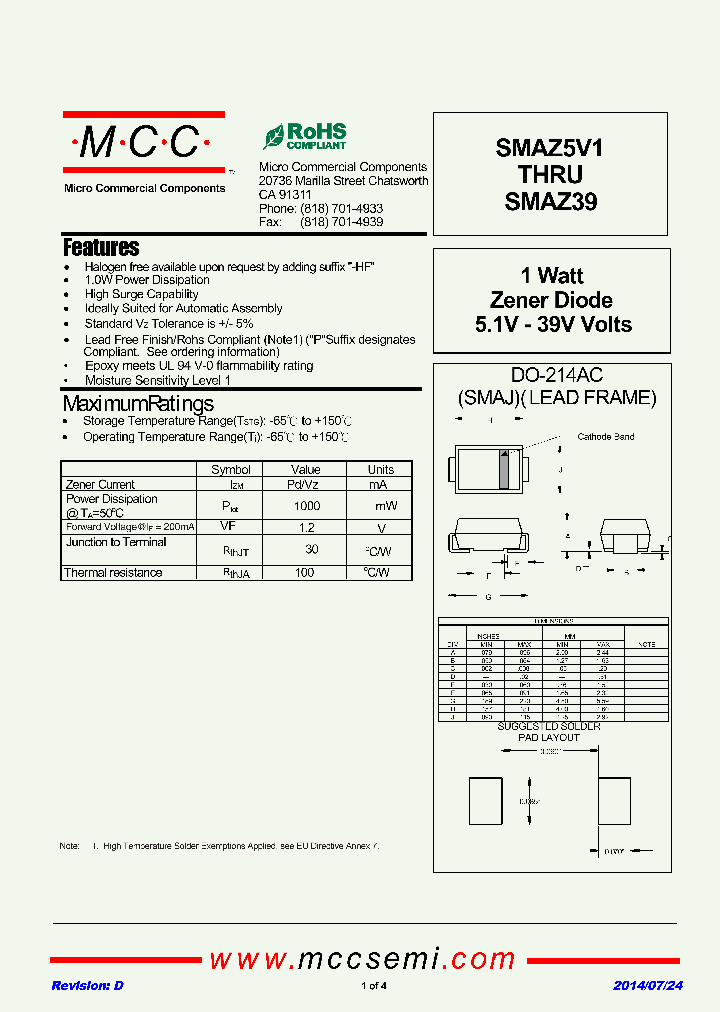 SMAZ20-TP_8490855.PDF Datasheet