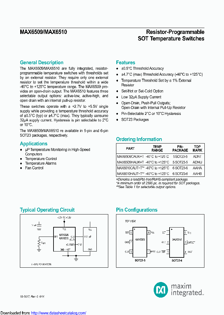 MAX6509CAZKVT_8491154.PDF Datasheet