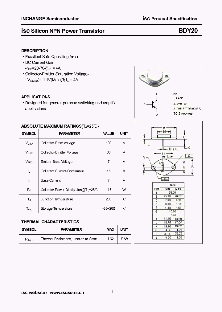 BDY20_8491562.PDF Datasheet