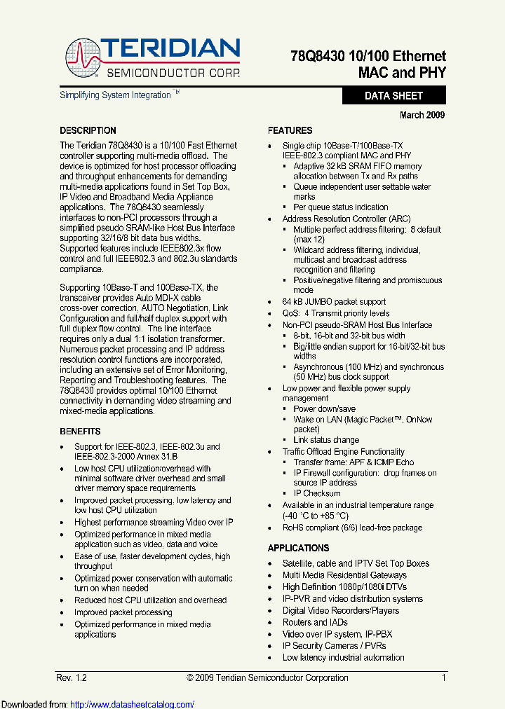 78Q8430-100IGTF_8493216.PDF Datasheet