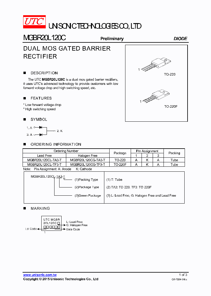 MGBR20L120CL-TA3-T_8493634.PDF Datasheet