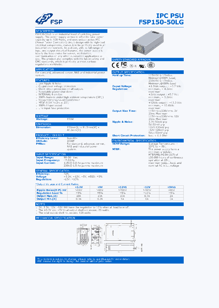 FSP150-50LG_8493967.PDF Datasheet