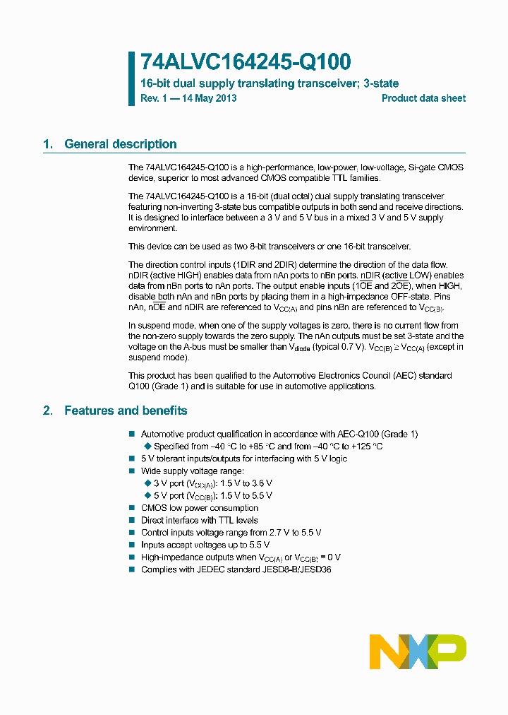 74ALVC164245DGG-Q100_8495408.PDF Datasheet
