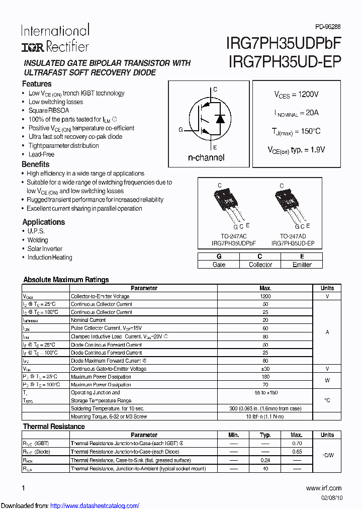 IRG7PH35UD-EP_8496175.PDF Datasheet