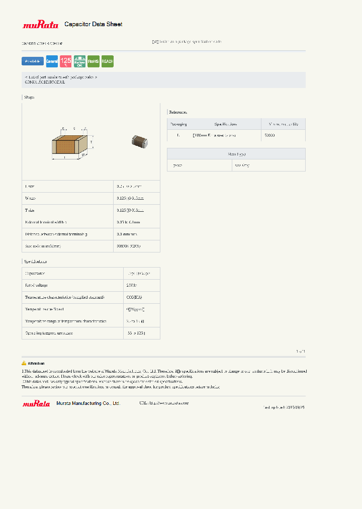 GRM0115C1E1R7CE01_8500687.PDF Datasheet