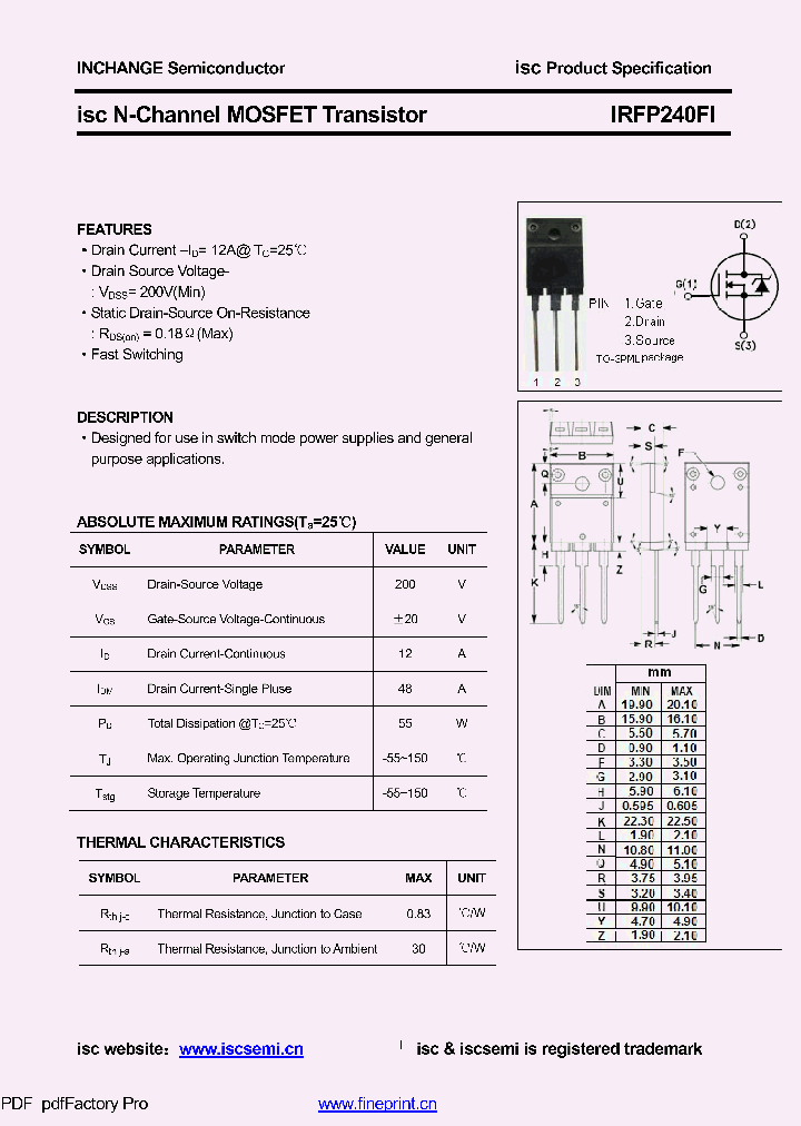 IRFP240FI_8504130.PDF Datasheet