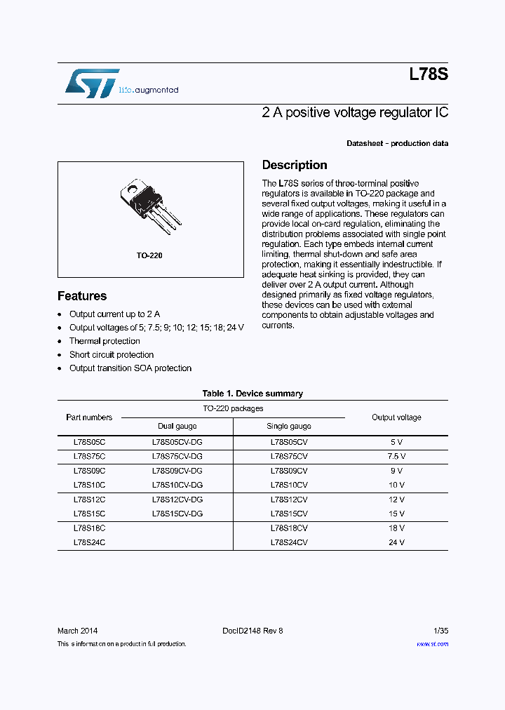 L78S75CV-DG_8505410.PDF Datasheet