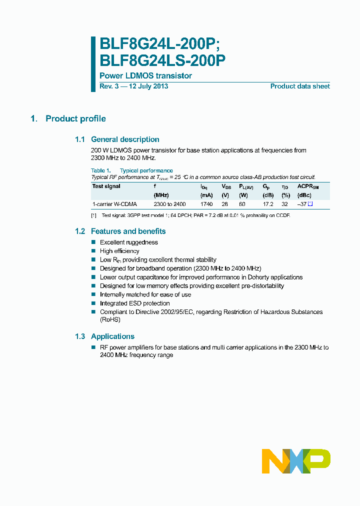 BLF8G24L-200P_8505879.PDF Datasheet