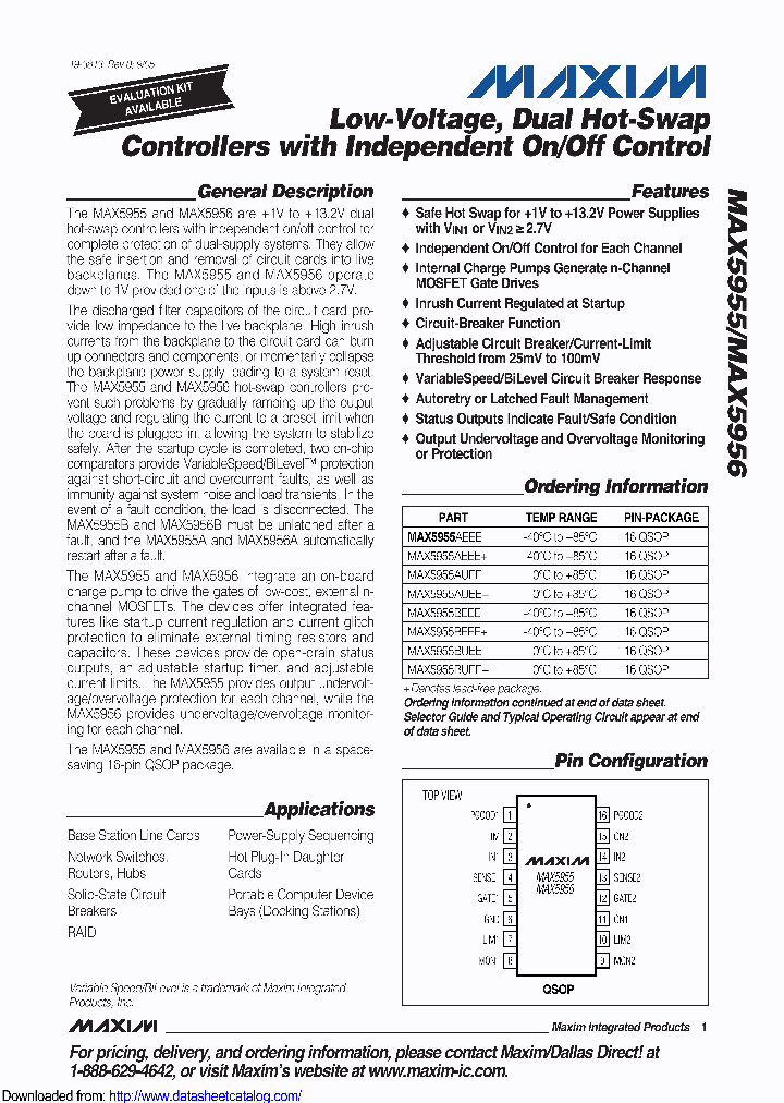 MAX5955BUEE_8506085.PDF Datasheet