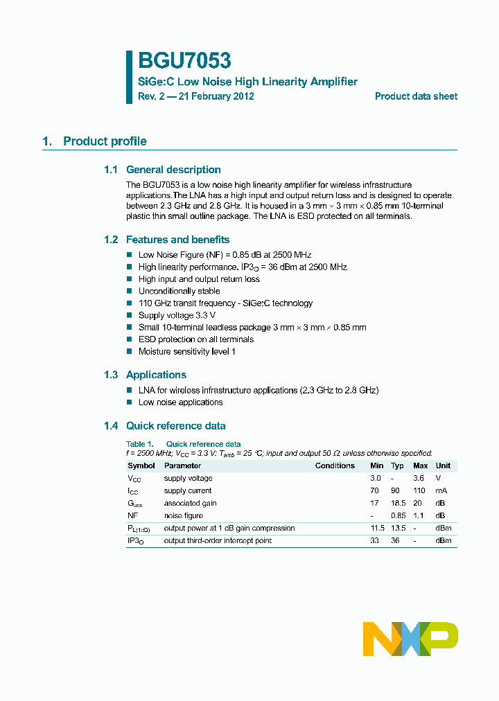 BGU7053_8506803.PDF Datasheet