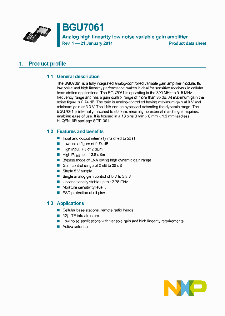 BGU7061_8506805.PDF Datasheet