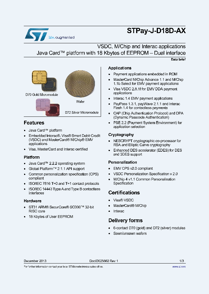 STPAY-J-D18-DAX_8507665.PDF Datasheet