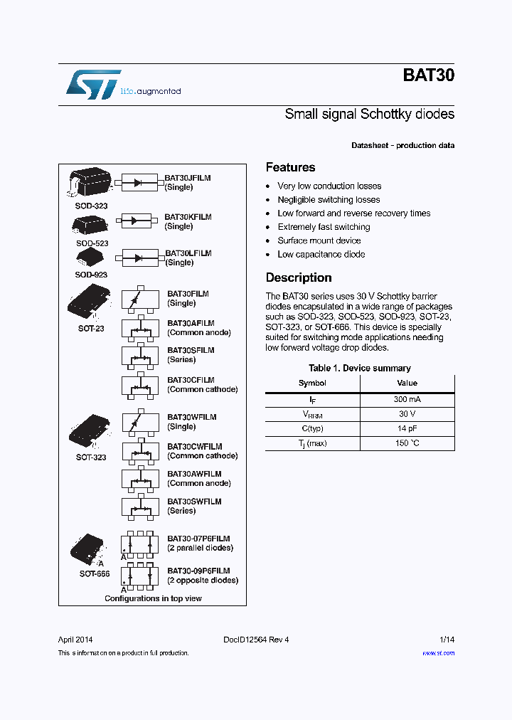 BAT30CWFILM_8510344.PDF Datasheet