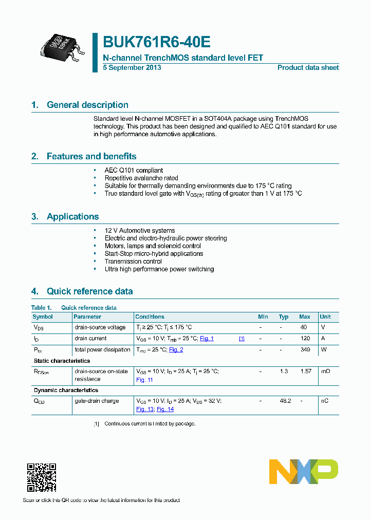 BUK761R6-40E_8511223.PDF Datasheet