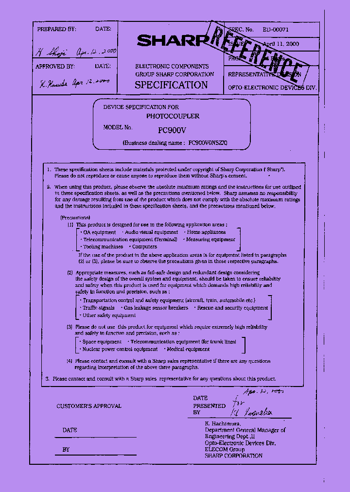 PCSOOV_8511436.PDF Datasheet