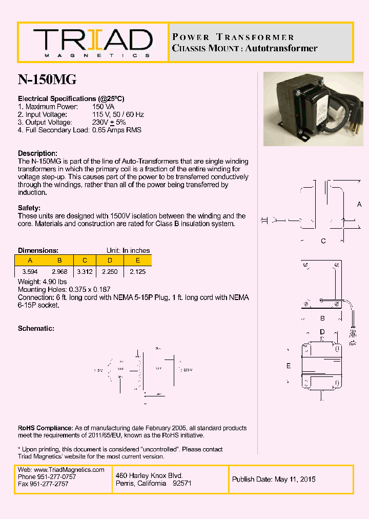 N-150MG_8511283.PDF Datasheet