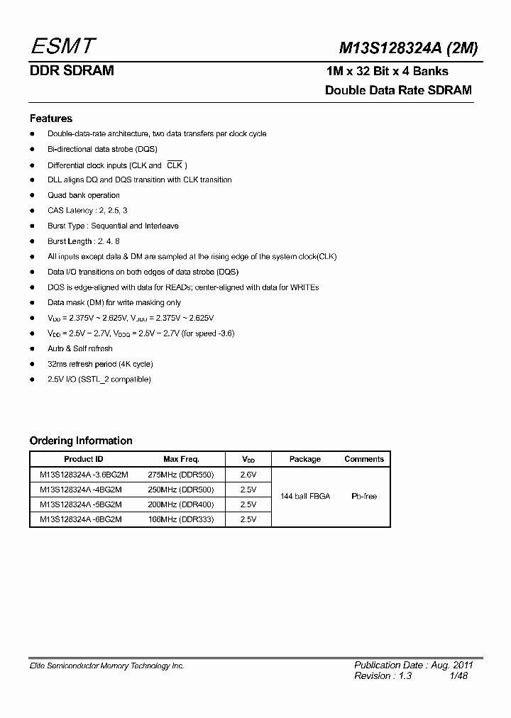 M13S128324A-2M_8511429.PDF Datasheet