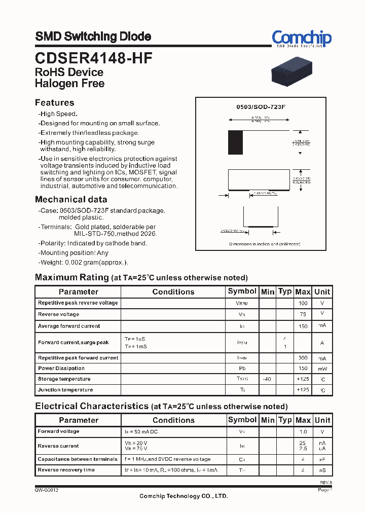 CDSER4148-HF_8511870.PDF Datasheet