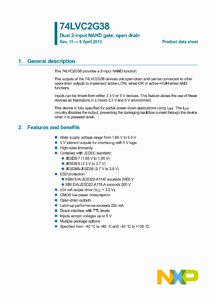 74LVC2G38GD_8513090.PDF Datasheet