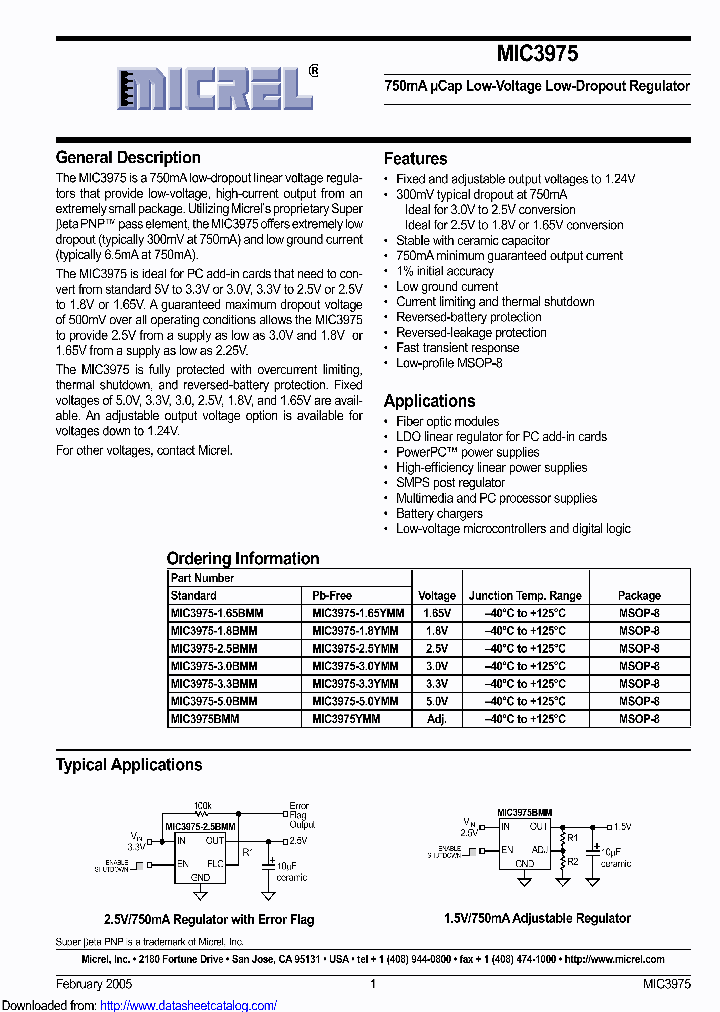 MIC3975-30YMM_8517010.PDF Datasheet